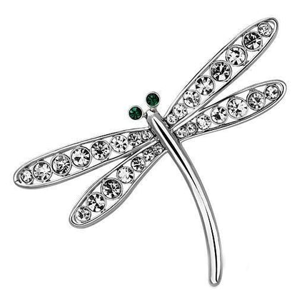 LO2825 - Imitation Rhodium White Metal Brooches with Top Grade Crystal