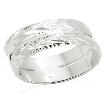 LO984 - Imitatie rhodium koperen ring zonder steen