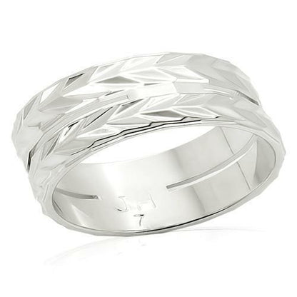 LO984 - Imitation Rhodium Brass Ring with No Stone