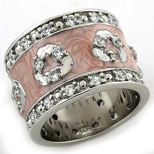 LOAS1181 Rhodium 925 Sterling Silver Ring with AAA