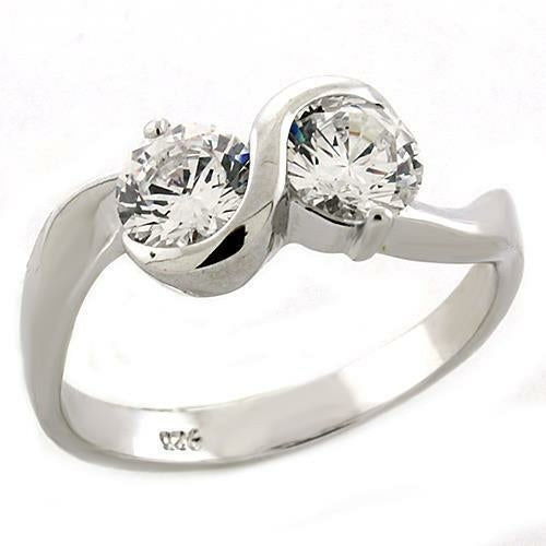 LOAS1210 - Rodium 925 sterling zilveren ring met AAA-kwaliteit CZ in