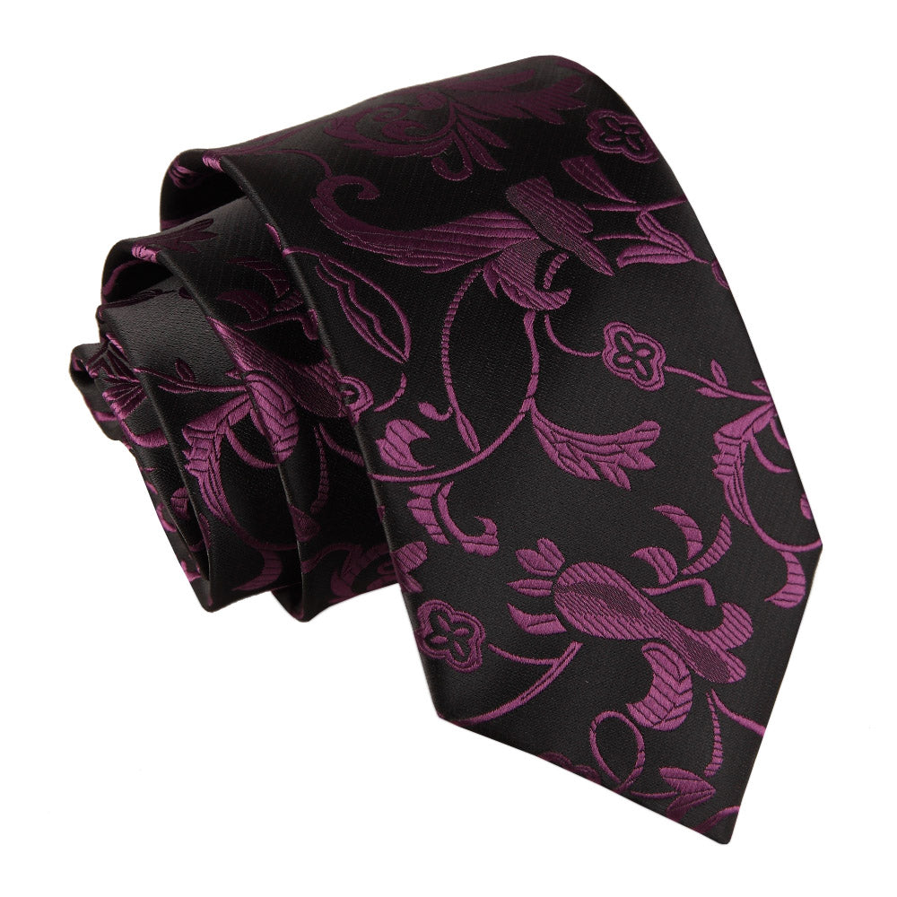 Passion Classic Tie - Black &amp; Purple