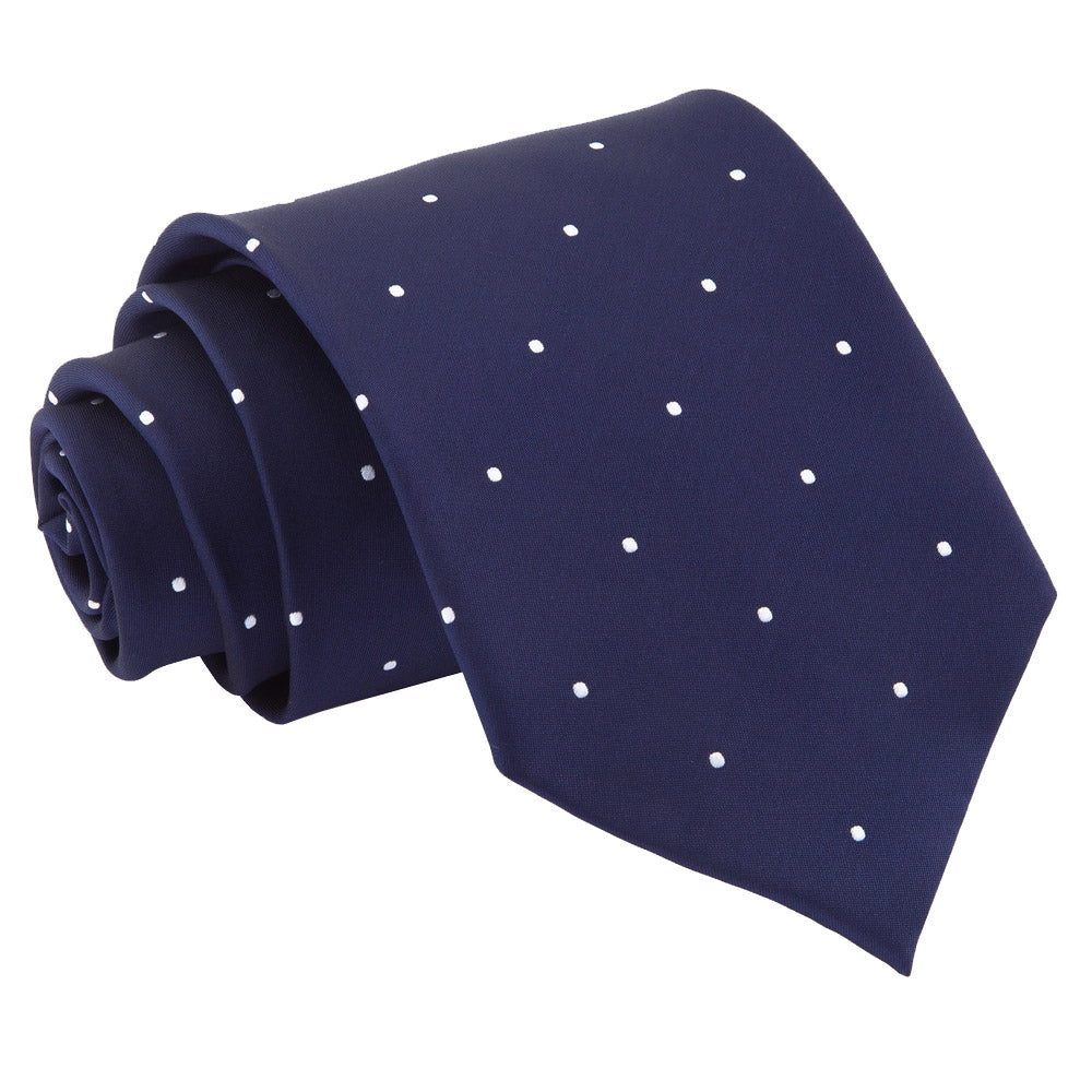 Pin Dot Classic Tie - Navy Blue