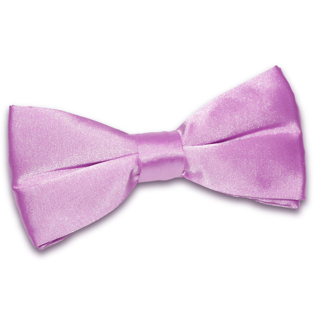 Plain Satin Pre-Tied Bow Tie - Lilac