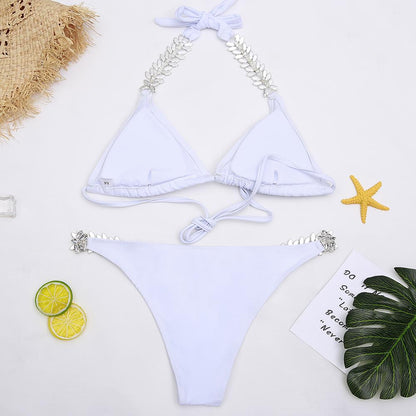 Jewel Swimsuit  Bikini Set Crystal Ornaments Swimwear Sexy Bathing