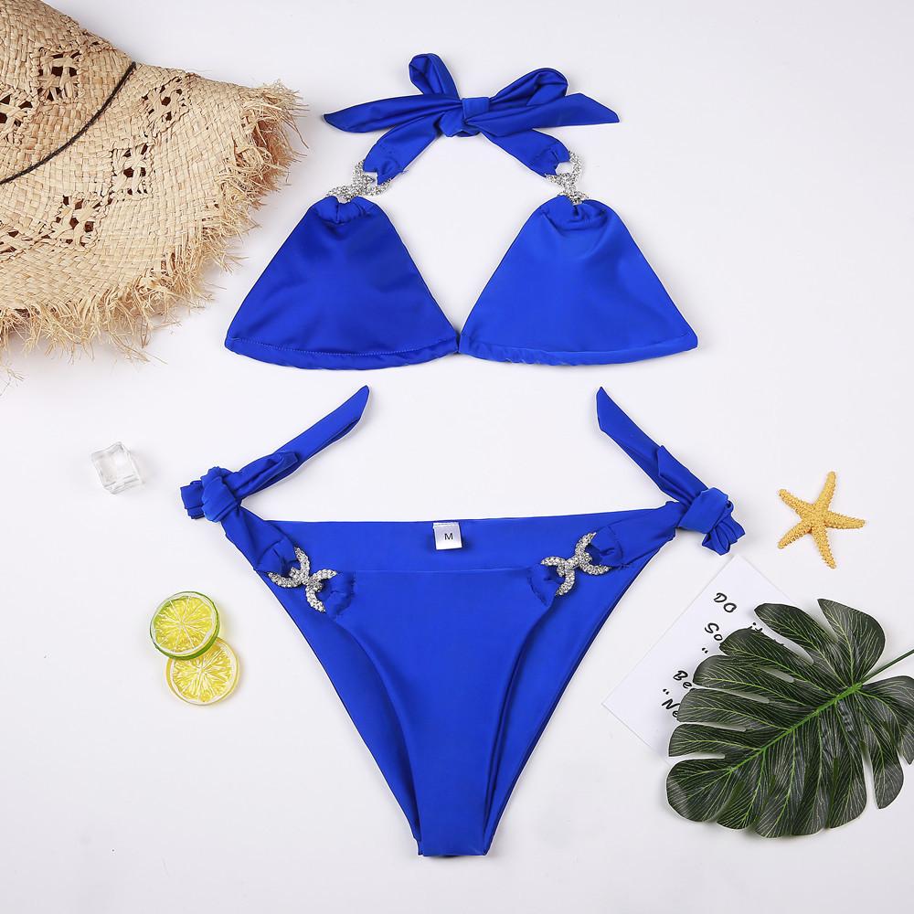 Jewel Swimsuit  Bikini Set Crystal Ornaments Swimwear Sexy Bathing