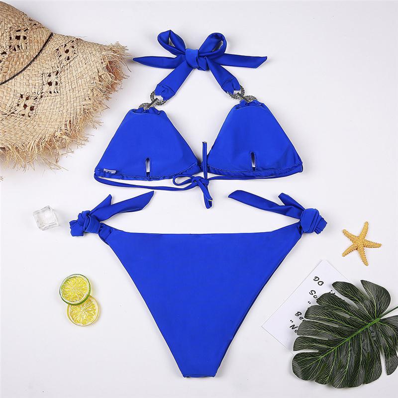 Jewel Swimsuit  Bikini Set Crystal Ornaments Swimwear Sexy Bathing