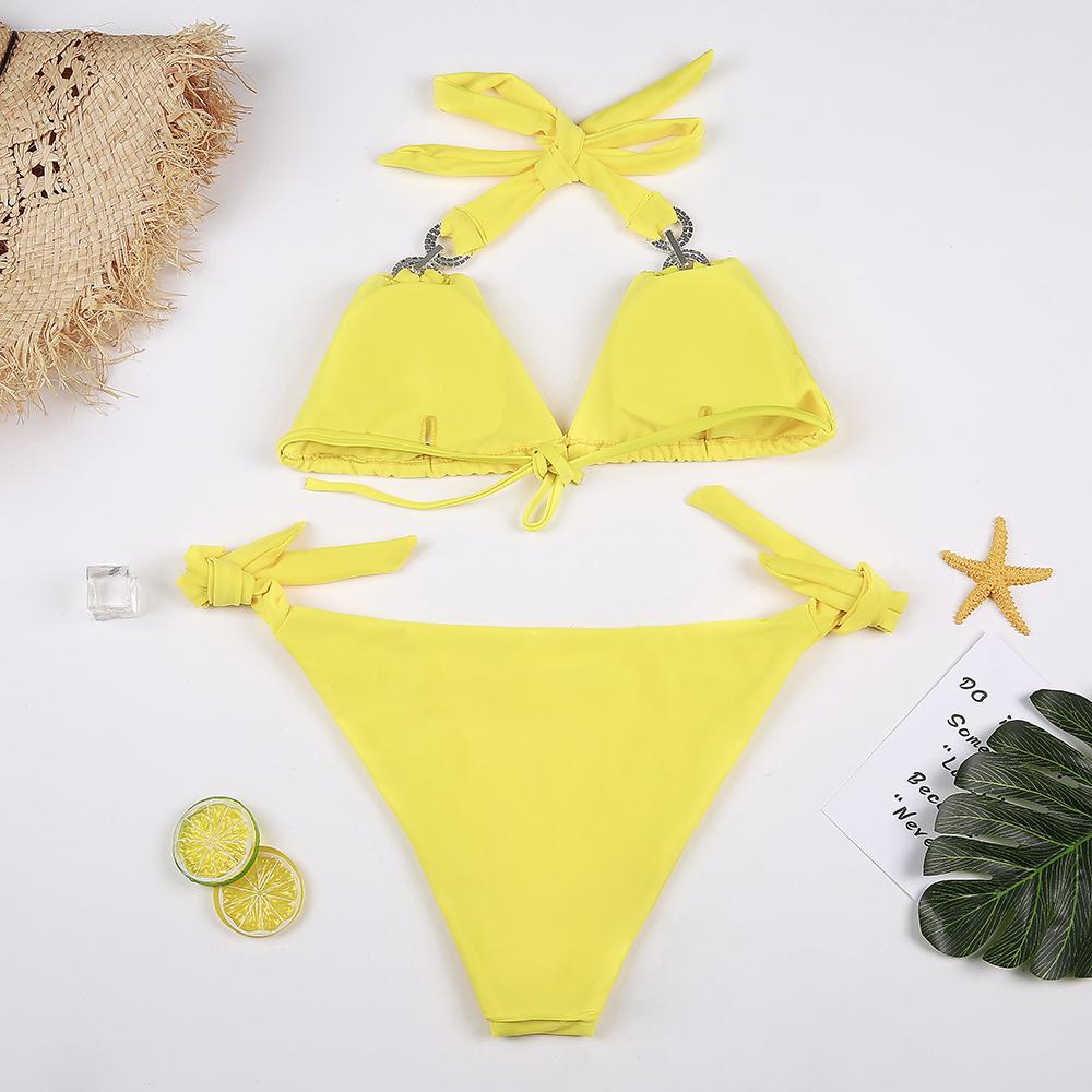 Jewel Swimsuit  Bikini Set Crystal Ornaments Swimwear Sexy Bathing