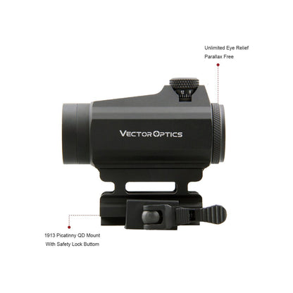 Vector Optics Maverick 1x22 GenII Red Dot Sight Tactical 3 MOA 11