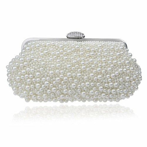 Shell women evening bags beaded wedding bridal ladies clutches chain