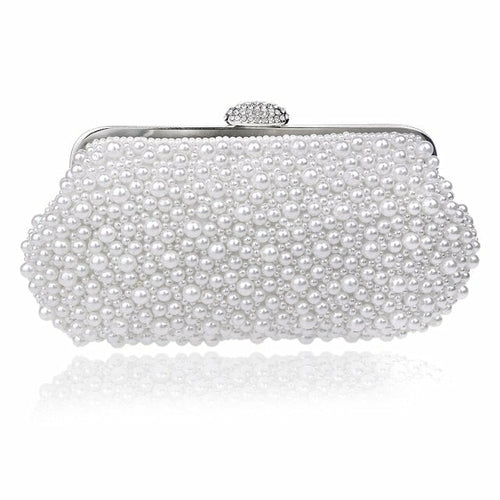 Shell women evening bags beaded wedding bridal ladies clutches chain