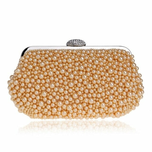 Shell women evening bags beaded wedding bridal ladies clutches chain