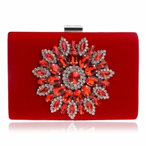 White Women Clutch Bag Wedding Clutch Purse Bridal  Evening Crystal