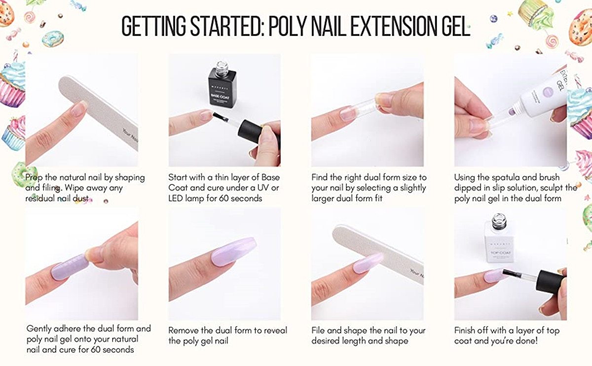 Poly nagelverlengingsgel, Sweet Cravings lentekleur poly nagelgel