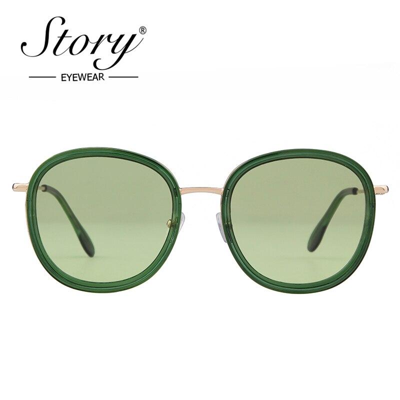 Fashion round sunglasses women men brand luxury design green candy