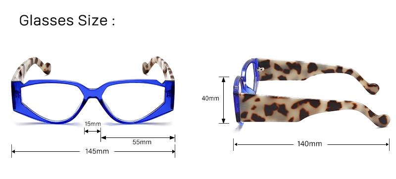 Presbyopia Reading Glasses Women Men Leopard Fashion Eyewear