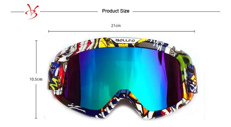 Men Ski Goggles Snow Glasses UV400 Snowmobile Snowboard Skiing