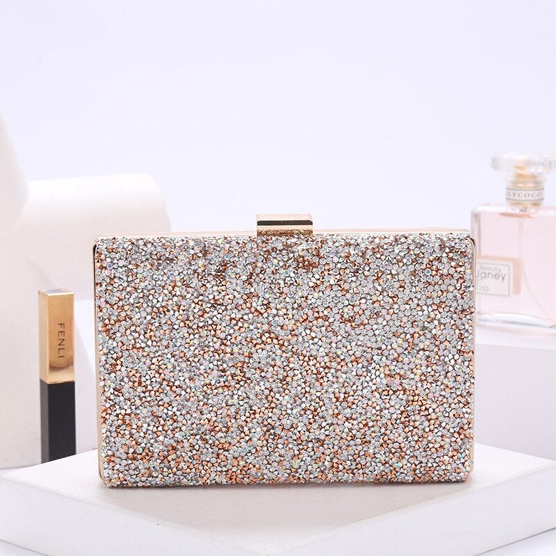 Rhinestones Small Day Clutch Metal Party  Wedding Bridal Evening Bags