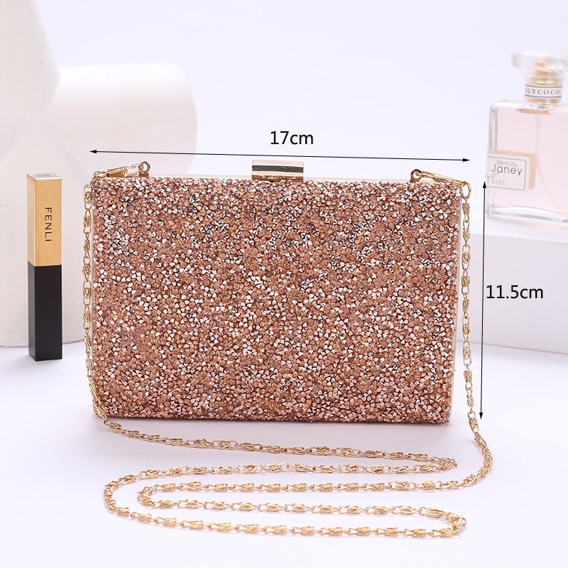 Rhinestones Small Day Clutch Metal Party  Wedding Bridal Evening Bags