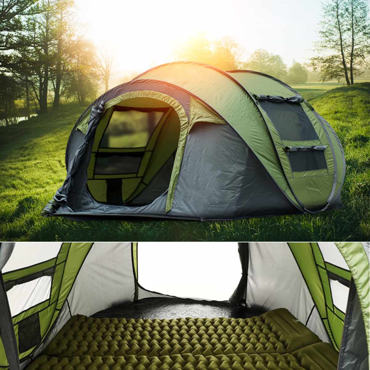 Large Capacity 4 to 5 Persons Automatic Pop Up Camping Tent