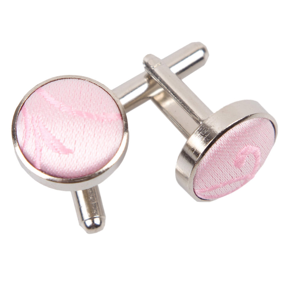 Swirl Cufflinks - Baby Pink