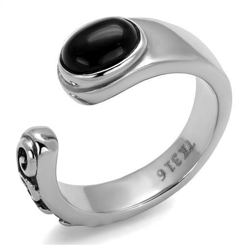 TK1971 - High polished (no plating) Stainless Steel Ring with