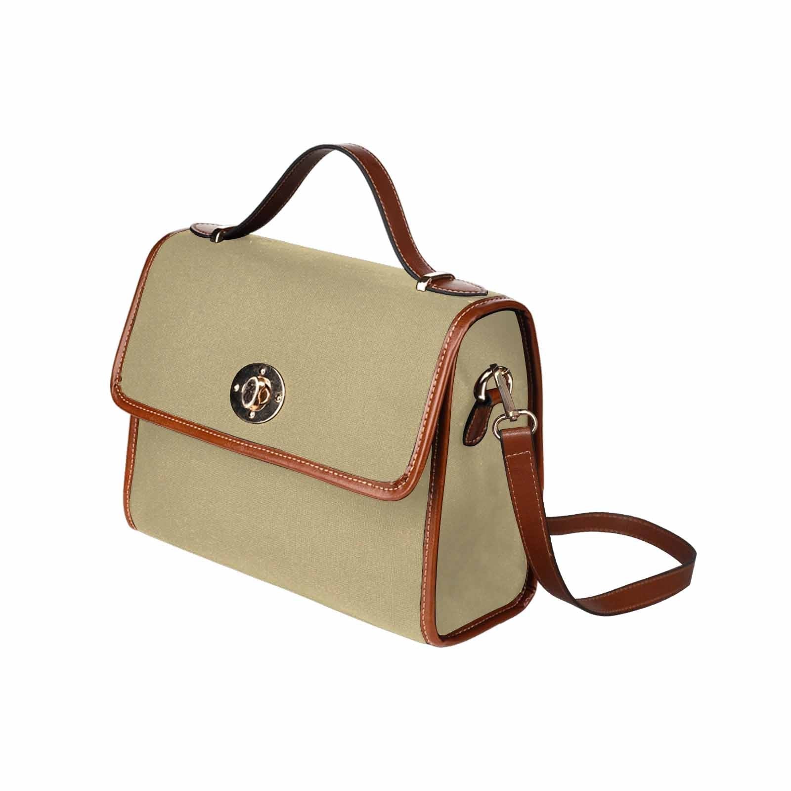 Canvas Bag  / Sand Dollar Brown   (brown Strap)