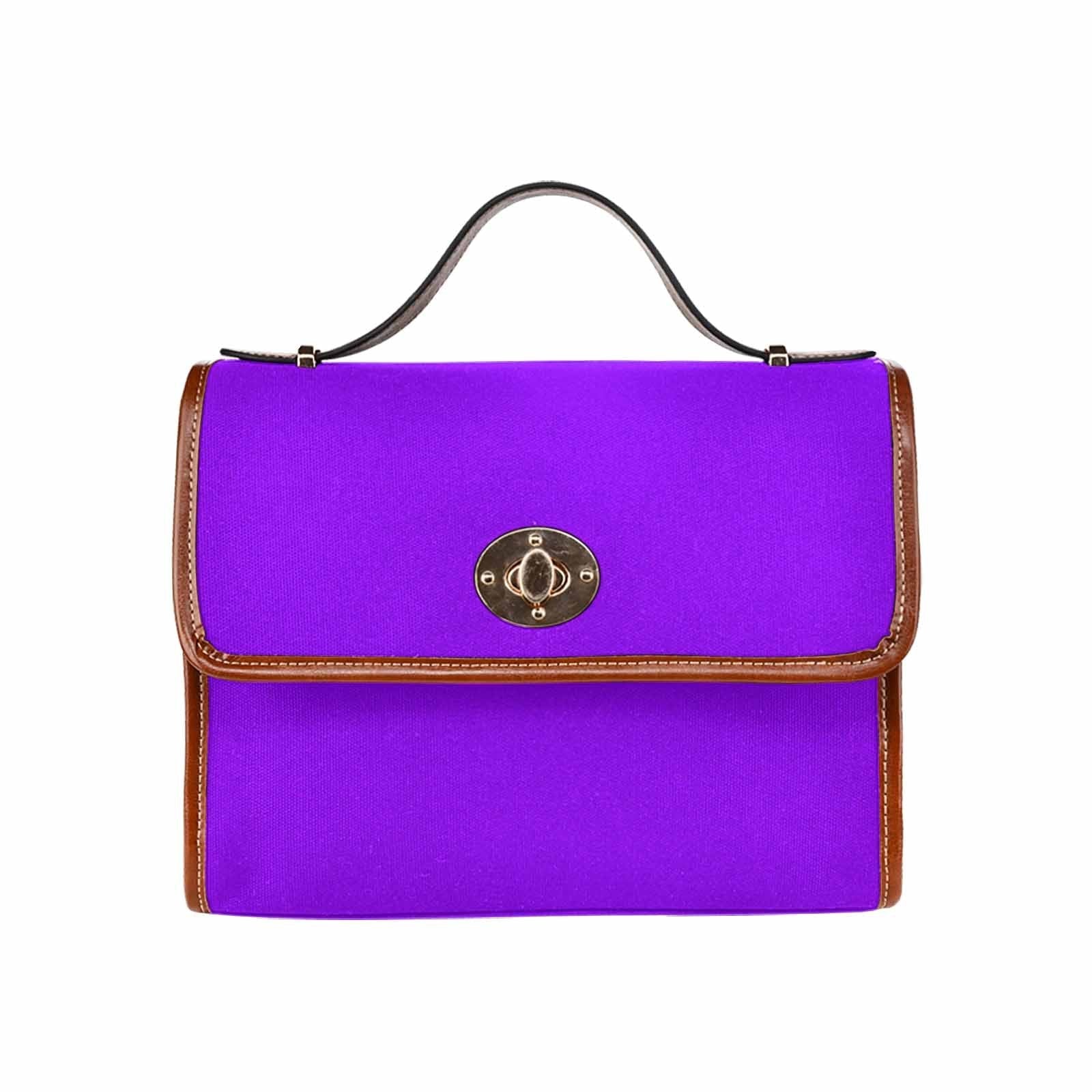 Canvas Bag  / Violet   (brown Strap)