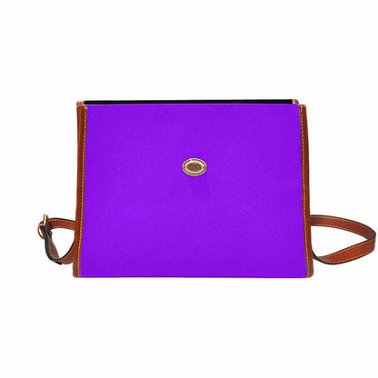 Canvas Bag  / Violet   (brown Strap)