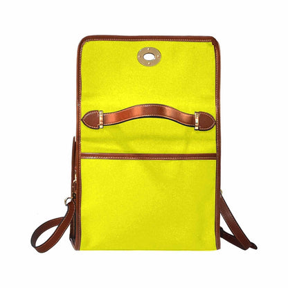 Canvas Bag  / Yellow   (brown Strap)