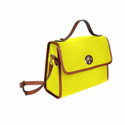 Canvas Bag  / Yellow   (brown Strap)