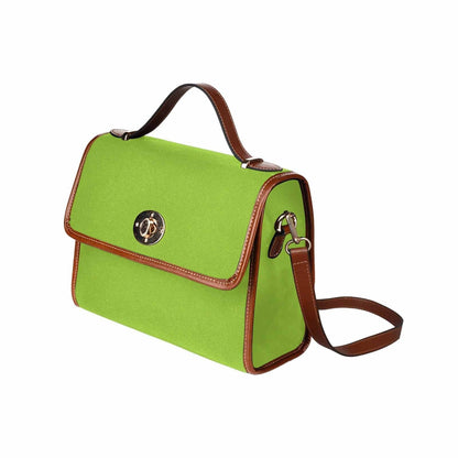 Canvas Bag  / Yellow Green   (brown Strap)