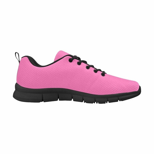 Sneakers voor dames, felroze en zwart - hardloopschoenen