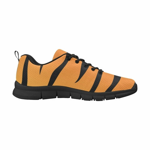 Sneakers For Women,  Orange And Black Tiger Striped  - Running Shoes