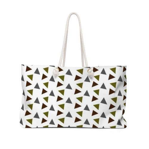 Weekender Tote Bag, Triangle Multicolor Illustration