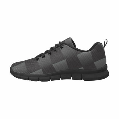 Womens Sneakers, Black and Gray 3d Print Running Shoes