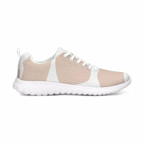 Damessneakers - Roze en witte lage hardloopschoenen van canvas