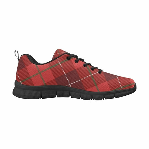 Womens Sneakers,  Red Plaid  Running Shoes