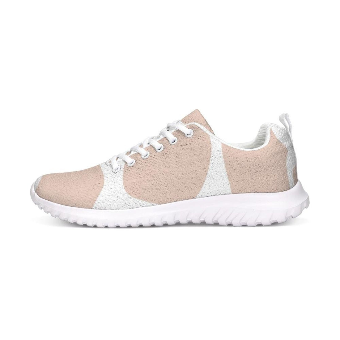 Damessneakers - Roze en witte lage hardloopschoenen van canvas