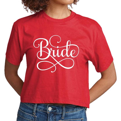 Womens Cropped T-shirt Bride Accessories, Wedding