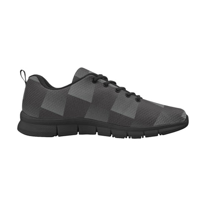 Womens Sneakers, Black and Gray 3d Print Running Shoes