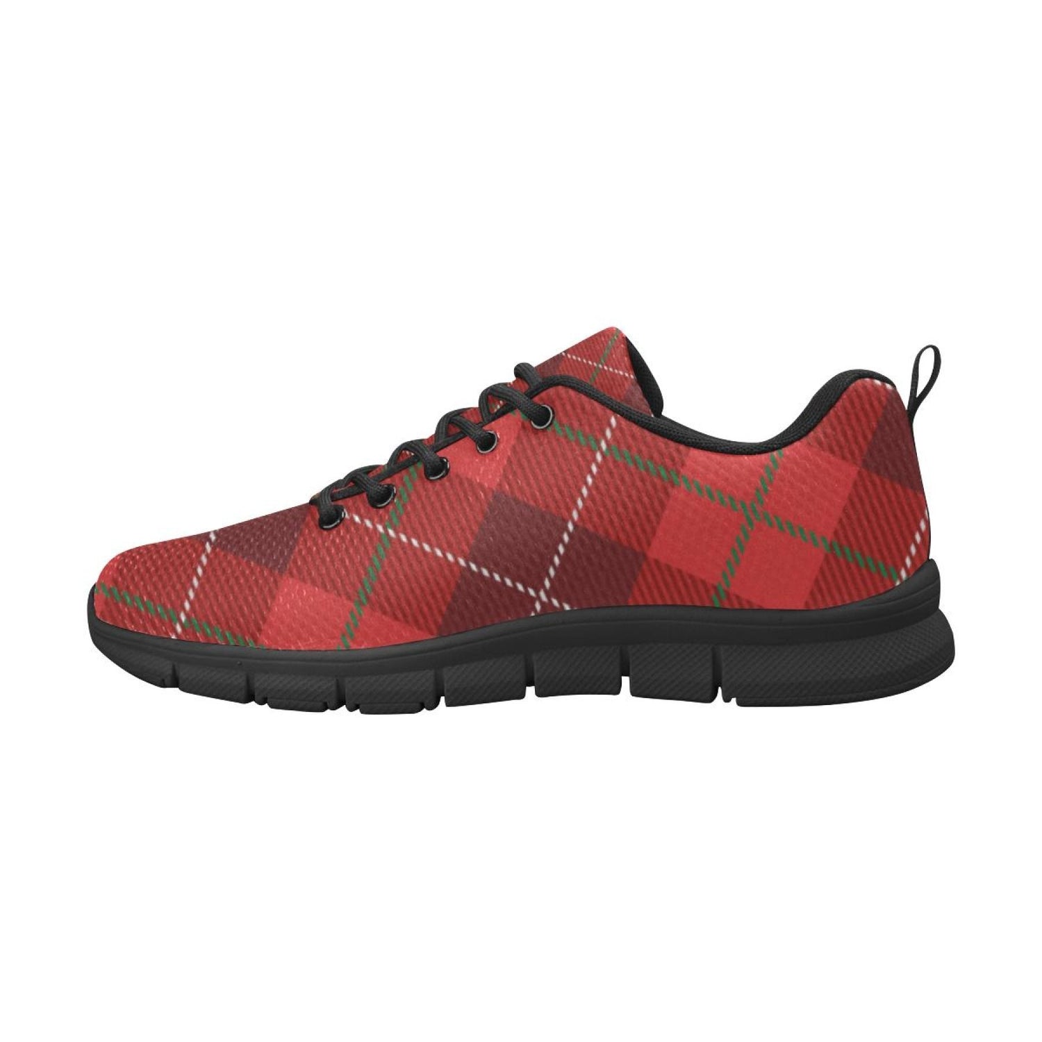 Womens Sneakers,  Red Plaid  Running Shoes