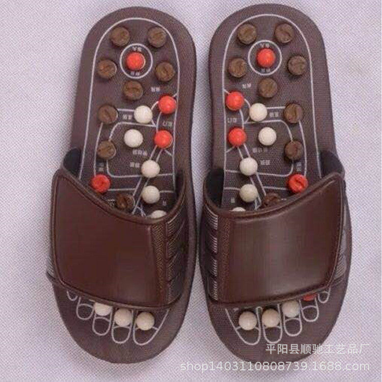 Slippers rotating Tai Chi massage slippers round beads with thorns foot soles health massage slippers