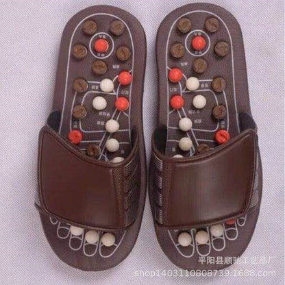 Slippers rotating Tai Chi massage slippers round beads with thorns foot soles health massage slippers