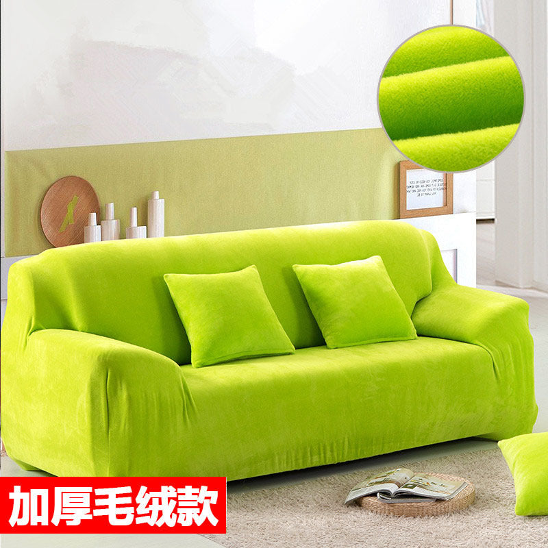 Fun Ran sofa cover all-inclusive stretch plush thick custom wholesale three-person high-end sofa cover